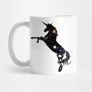 Black star unicorn pattern Mug